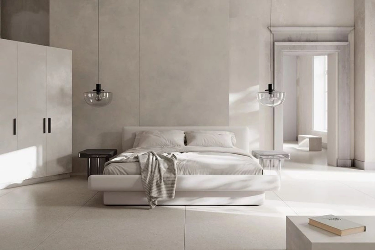 Architeq Paradyż – subtelna elegancja w jasnej sypialni