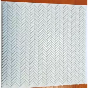 EL CASA ENAMEL HERRINGBONE WHITE BRILLO 28,0x30,3