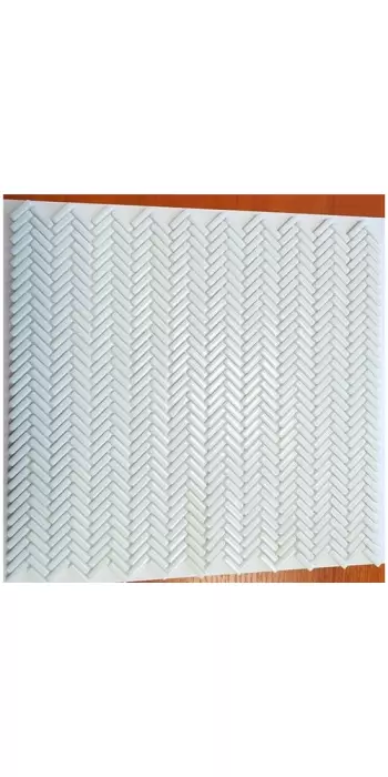 EL CASA ENAMEL HERRINGBONE WHITE BRILLO 28,0x30,3