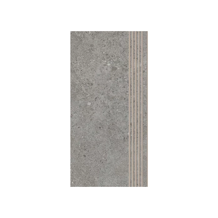 Paradyż Authority Grey Stopnica Prosta Nacinana Mat. 29,8x59,8