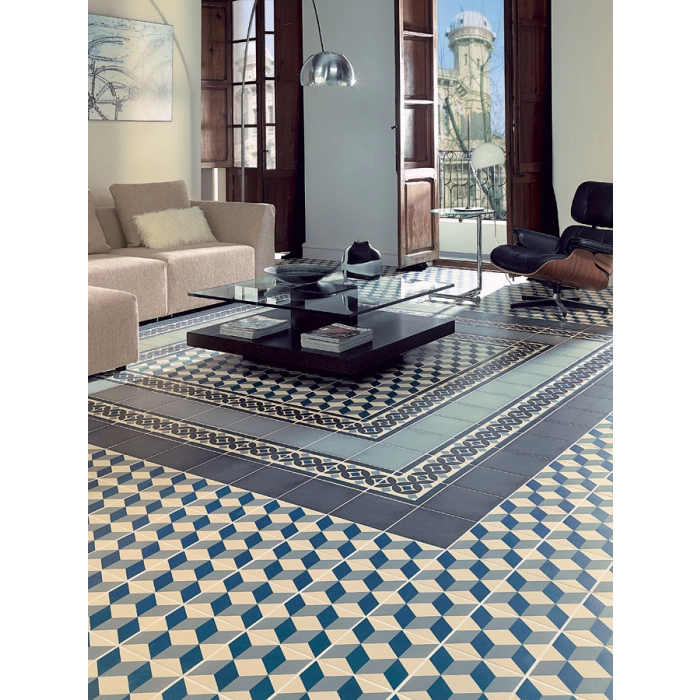 Vives 1900 Gibert-3 Gris 20x20 Dekoracja