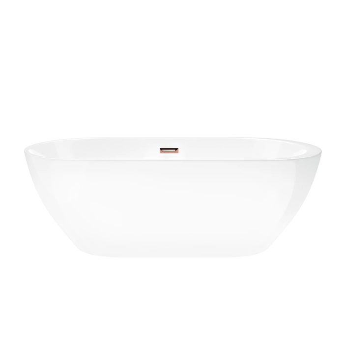 Wanna wolnostojąca Corsan RENO 170 x 80 cm Korek klik-klak Miedziany / Różowe Złoto