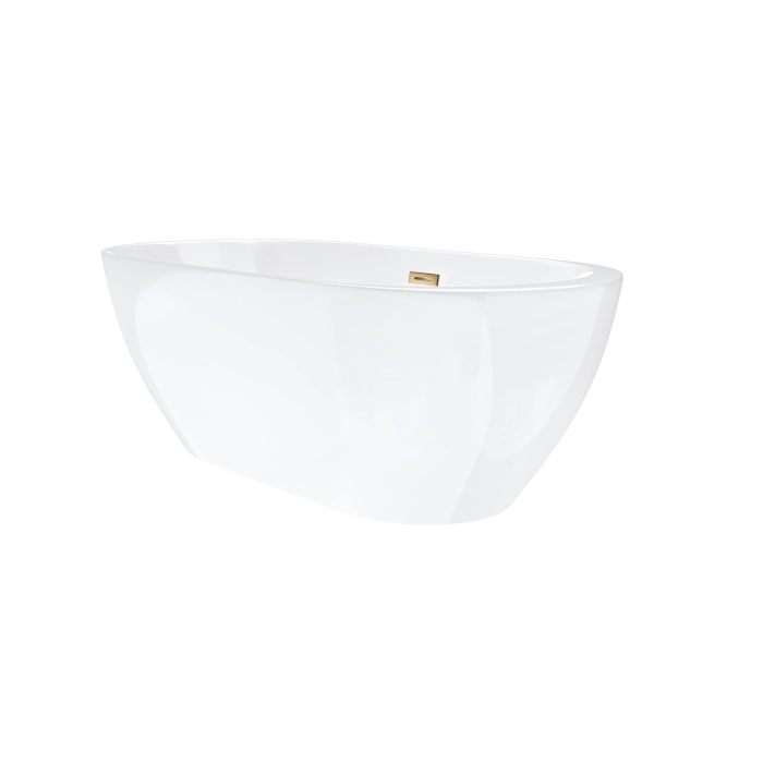 Wanna wolnostojąca Corsan RENO 170 x 80 cm Korek klik-klak Miedziany / Różowe Złoto
