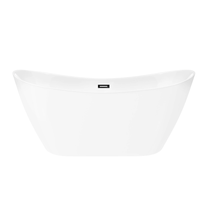 Wanna wolnostojąca Corsan NAUTI 160 x 75 cm Korek klik-klak Czarny