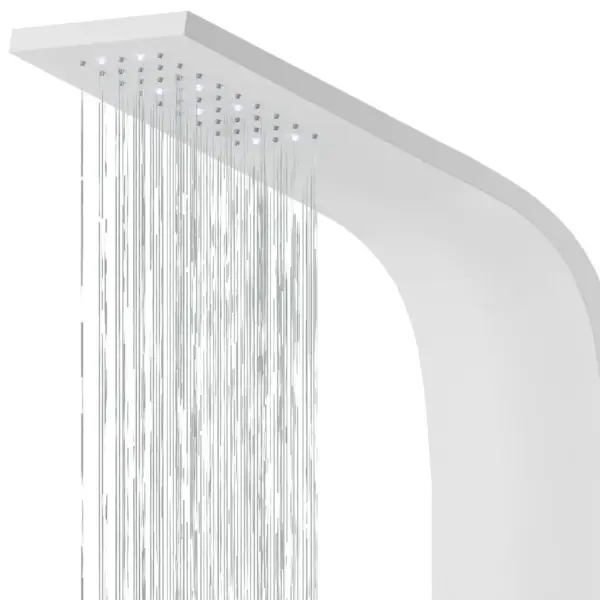 Panel prysznicowy Corsan ALTO Termostat Biały Deszczownica LED Wylewka