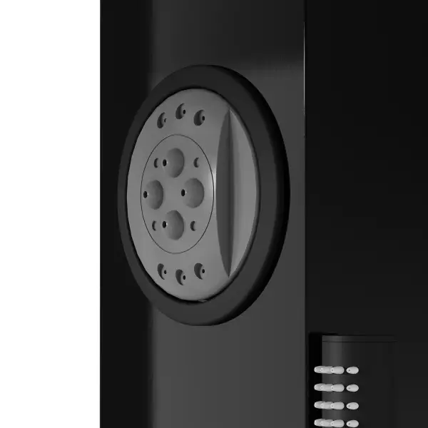 Panel prysznicowy Corsan SNAKE Termostat Czarna stal Deszczownica LED