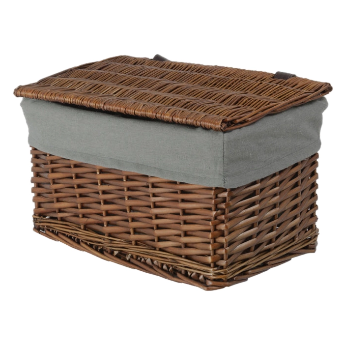 Skrzynia wiklinowa z wyściółką Koszoplotka wenge 52x36x30h