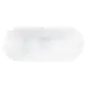 Wanna wolnostojąca Corsan NAUTI 170 x 77 cm Korek klik-klak Biały