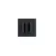 Zestaw prysznicowy Corsan Ango czarny z deszczownicą LED, baterią termostatyczną, słuchawką i wylewką