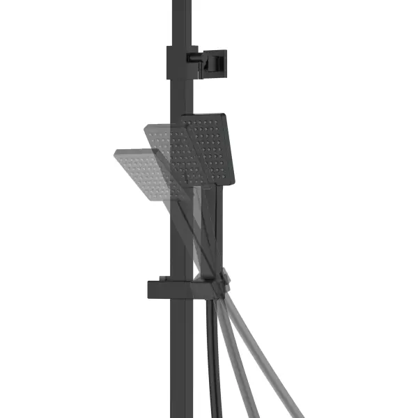Zestaw prysznicowy Kolumna natryskowa Corsan ANGO Deszczownica LED Czarna