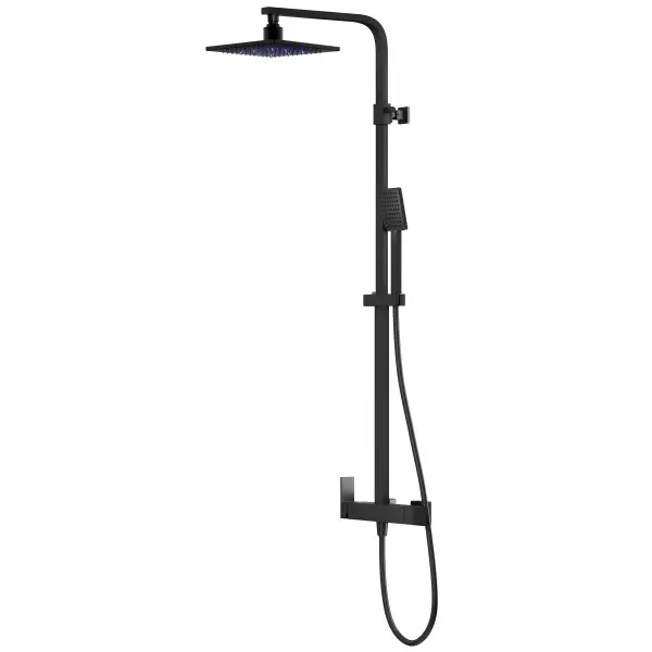 Zestaw prysznicowy Kolumna natryskowa Corsan ANGO Deszczownica LED Czarna