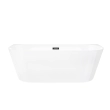 Wanna przyścienna wolnostojąca Corsan MONO 170 x 80 cm Korek klik-klak Grafit / GunMetal