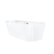 Wanna przyścienna wolnostojąca Corsan MONO 170 x 80 cm Korek klik-klak Grafit / GunMetal