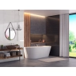 Wanna przyścienna wolnostojąca Corsan MONO 170 x 80 cm Korek klik-klak Grafit / GunMetal