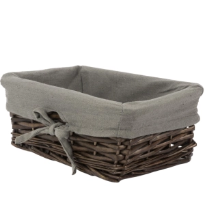 Koszyk wiklinowy Koszoplotka wenge z wyściółką 27x17x11h