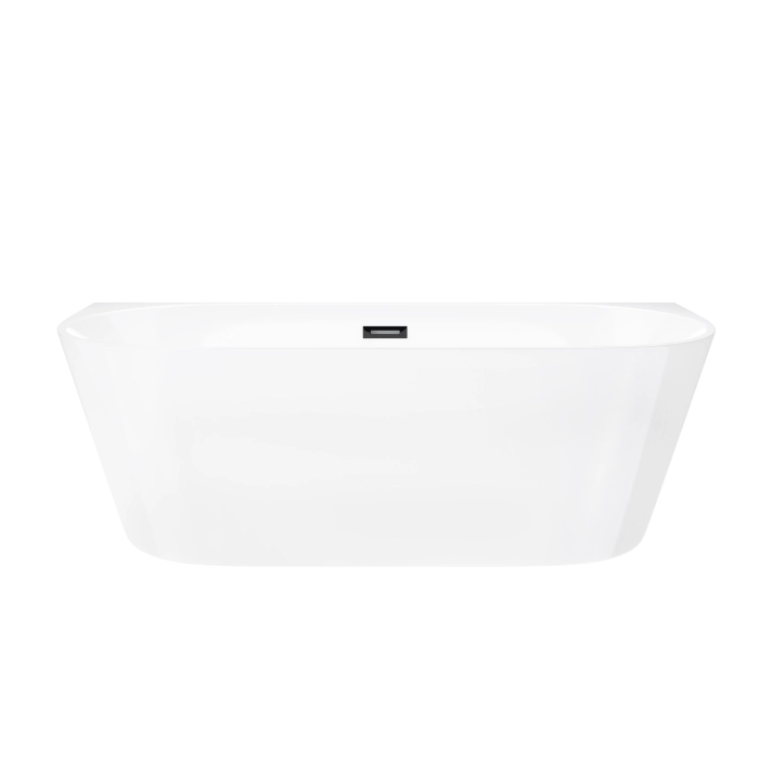Wanna przyścienna wolnostojąca Corsan MONO 170 x 80 cm Korek klik-klak Grafit / GunMetal