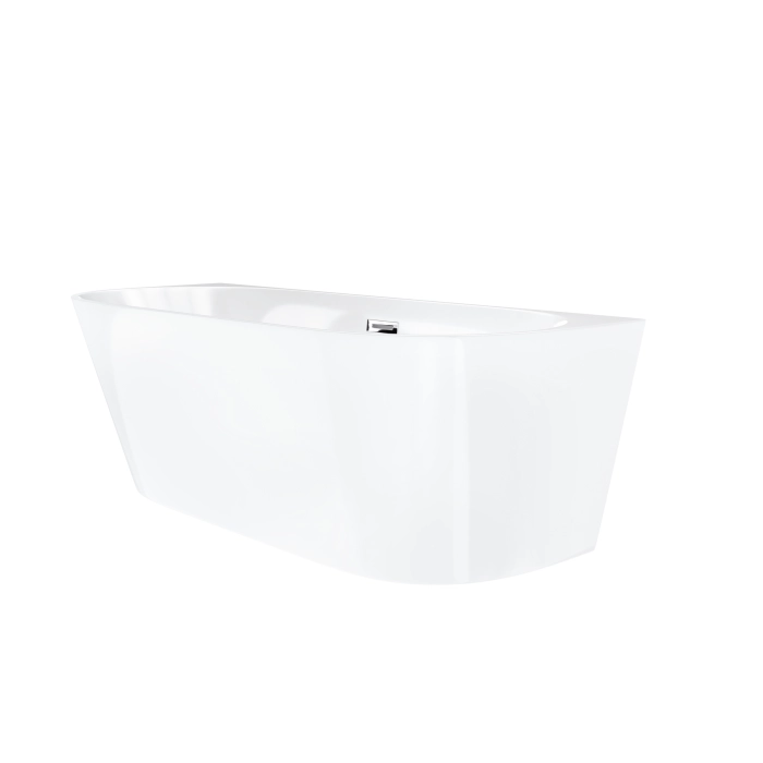 Wanna przyścienna wolnostojąca Corsan MONO 170 x 80 cm Korek klik-klak Grafit / GunMetal