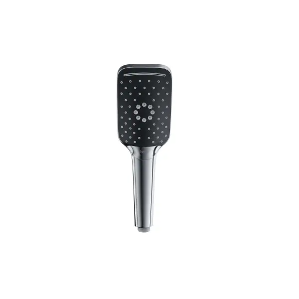 Słuchawka prysznicowa Corsan CMP003BLCH czarna z wężem prysznicowym CMW250 PCV czarnym