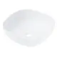 Umywalka nablatowa Corsan kwadratowa 420x420x145 mm z korkiem Klik-Klak białym