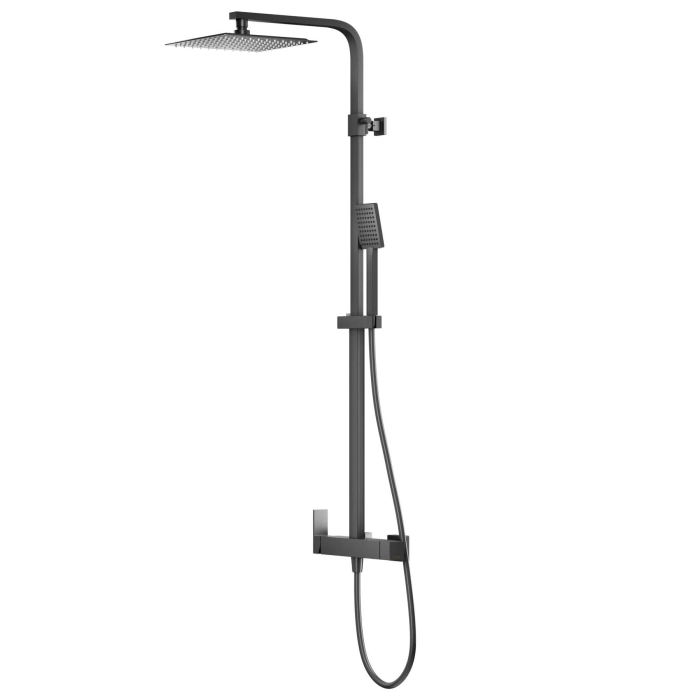 Zestaw natryskowy Kolumna prysznicowa Corsan ANGO Deszczownica 25cm Czarna