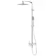Zestaw prysznicowy Kolumna natryskowa Corsan ANGO Deszczownica LED Wylewka obrotowa Chrom
