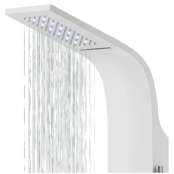 Panel prysznicowy Corsan LED KASKADA Mieszacz Biel Deszczownica LED Wylewka
