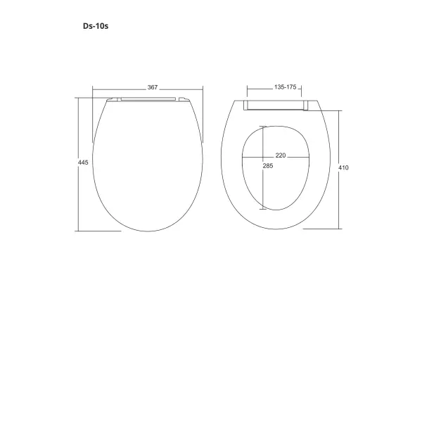 Uniwersalna deska sedesowa wolnoopadająca toaletowa Corsan DS-10S