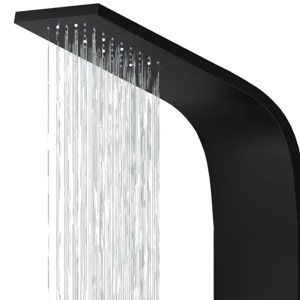 Panel prysznicowy Corsan ALTO Mieszacz Czarny Deszczownica LED Wylewka