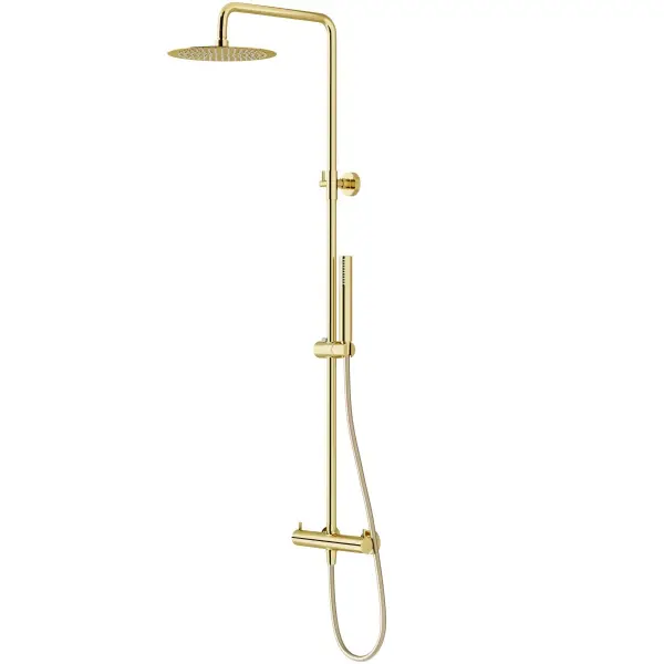 Zestaw natryskowy Kolumna prysznicowa Corsan LUGO Deszczownica 25cm Złota