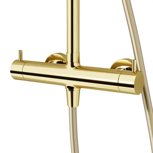 Zestaw natryskowy Kolumna prysznicowa Corsan LUGO Deszczownica 25cm Złota