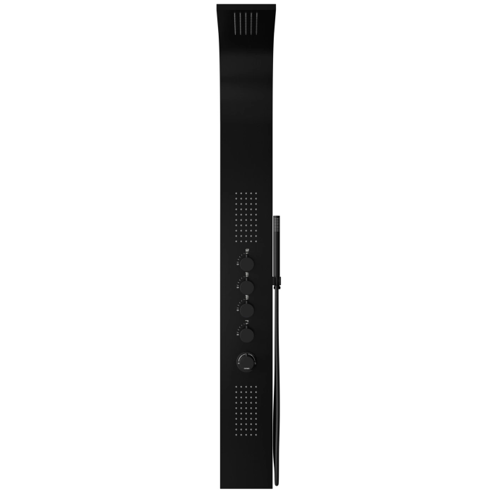 Panel prysznicowy Corsan SAMSARA Mieszacz Czarna stal Deszczownica LED