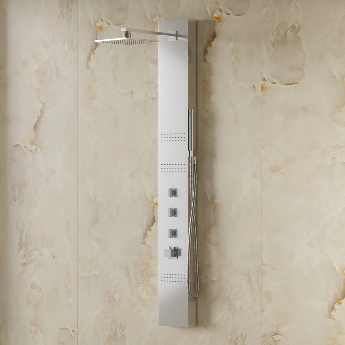 Panel prysznicowy Corsan NEO Mieszacz Stal Deszczownica LED