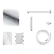 Zestaw prysznicowy Corsan Ango chrom z deszczownicą 25 cm, baterią termostatyczną i słuchawką