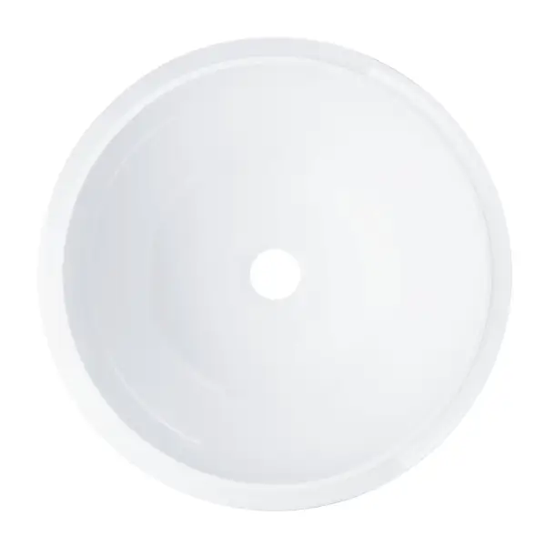 Umywalka nablatowa Corsan okrągła 400x400x160 mm z korkiem Klik-Klak białym