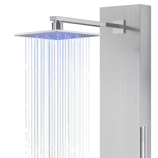Panel prysznicowy Corsan NEO Termostat Stal Deszczownica LED