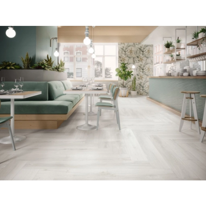 PORCELANITE DOS  PG.HELSINKI 1841 BLANCO DECOR GARDEN 100x100