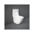 Rak Ceramics Zestaw Sensation Kompakt: Miska Wc Rimless Do Compactu Btw P-Trap 62cm & Zbiornik Do Kompaktu, Zasilanie Dolne & Deska Wc Wolnoopadająca