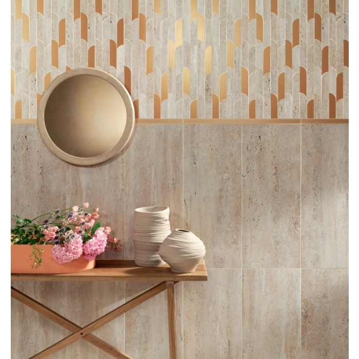 Tubądzin Listwa ścienna Tissue gold 74,8x2,3