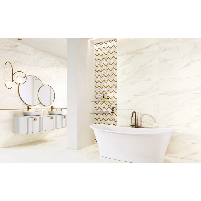 Paradyż Calacatta Sparkle Gold Gres Szkl. Rekt. Mat. 59,8x119,8