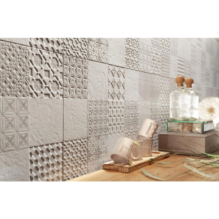 Tubądzin Dekor ścienny Integrally light grey 32,8x89,8