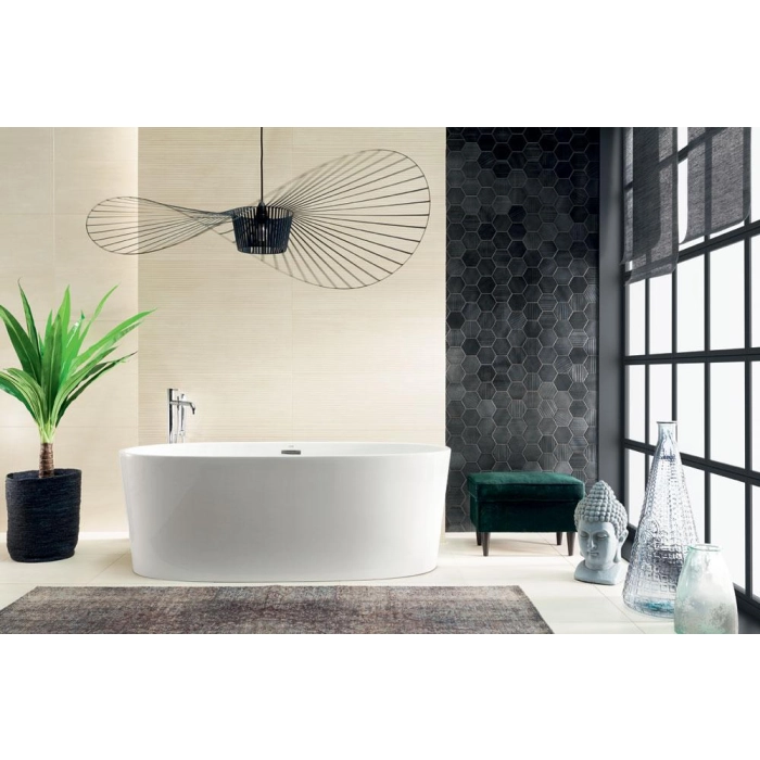 Tubądzin Mozaika ścienna Horizon hex black 28,9x22,1