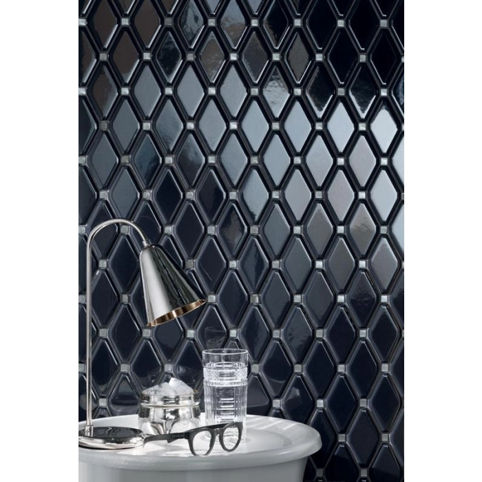 Tubądzin Mozaika ścienna Abisso navy 29,8x27