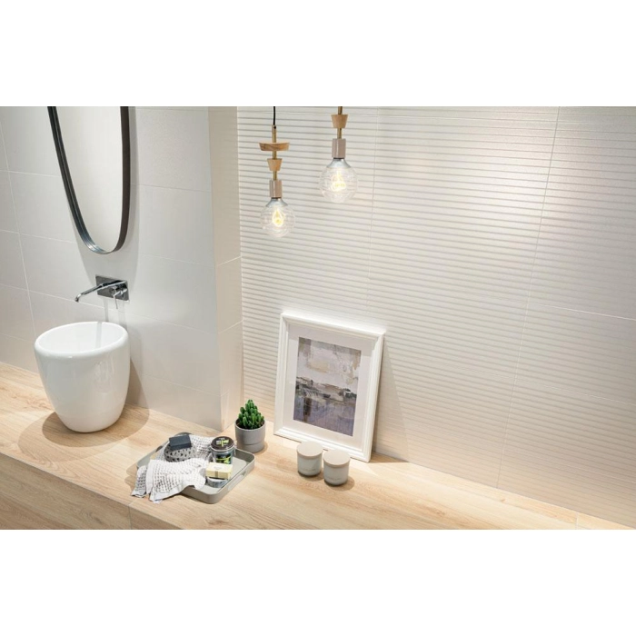 Tubądzin Płytka ścienna Reflection White STR 29,8x59,8