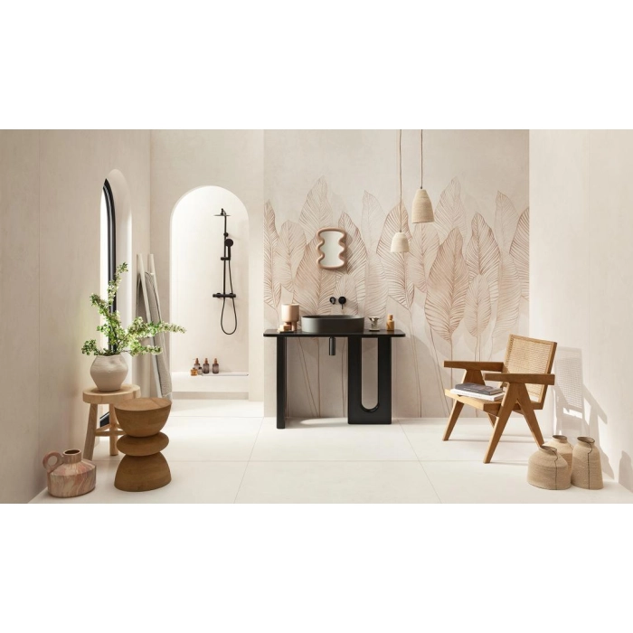 Tubądzin Płytka gresowa Mild Clay ivory STR 79,8x79,8x0,8