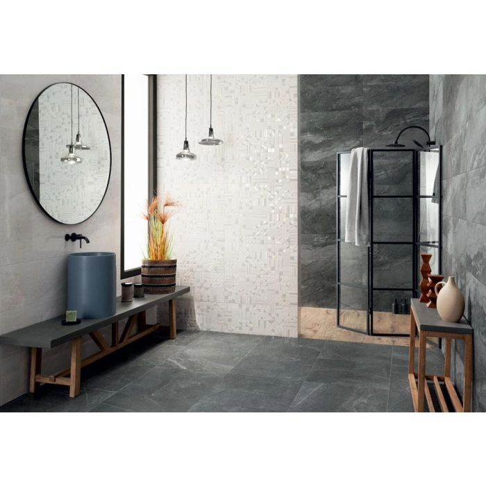 Tubądzin Płytka ścienna Modern Basalt black 29,8x74,8