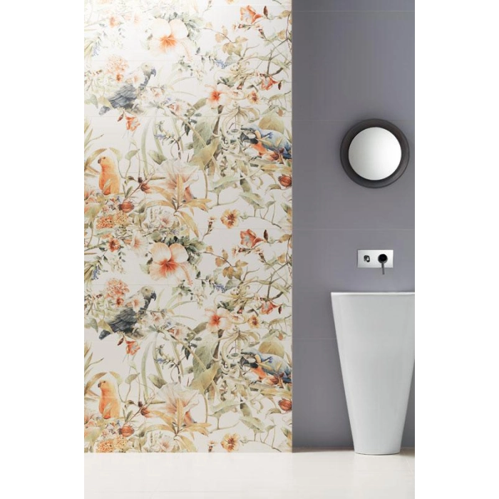 Tubądzin Obraz ścienny 8-elementowy Modern Pearl parrots 119,8x119,8