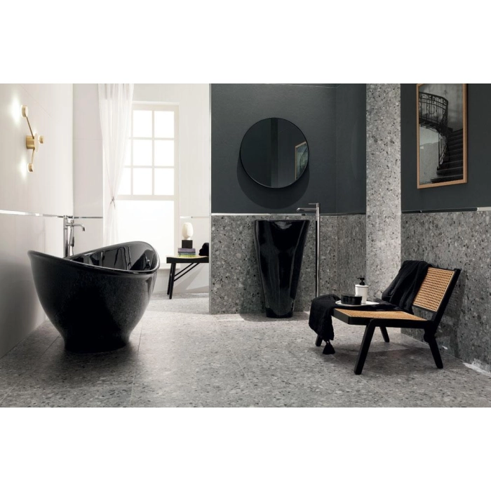 Tubądzin Płytka ścienna Macchia light grey 32,8x89,8