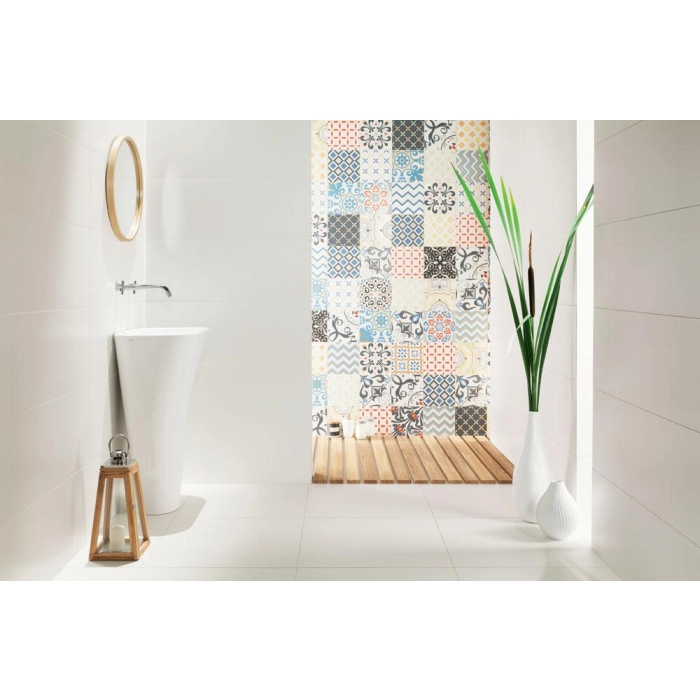 Tubądzin Płytka ścienna Unit Plus white 32,8x89,8