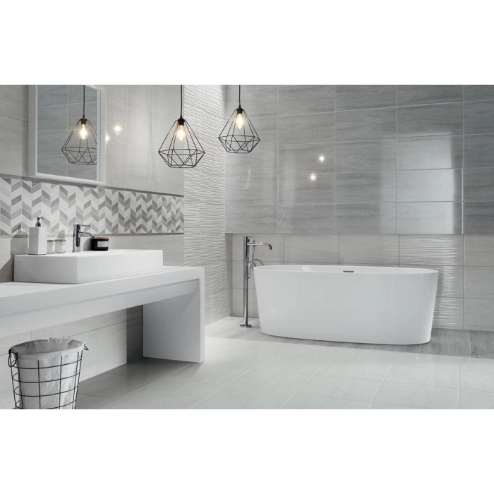 Tubądzin Płytka ścienna Malena grey STR 30,8x60,8