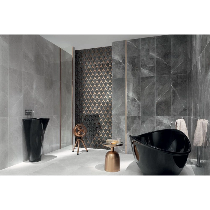 Tubądzin Płytka ścienna Brainstorm graphite 32,8x89,8